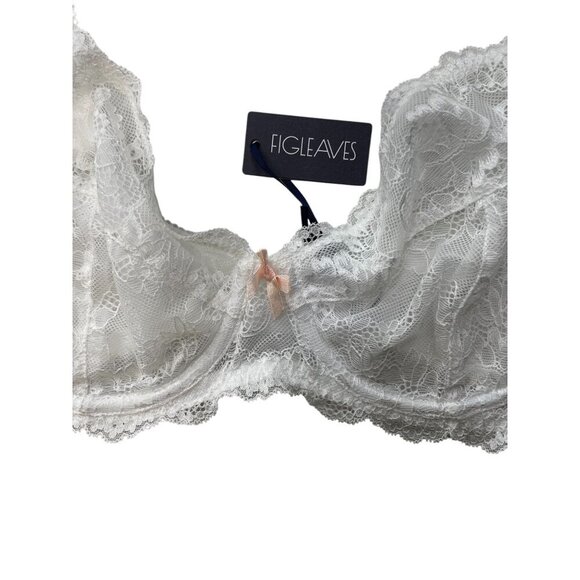 Fig Leaves Juliette Lace Underwire Bra Delicate Honeymoon 34F - Picture 3 of 6
